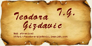 Teodora Gizdavić vizit kartica